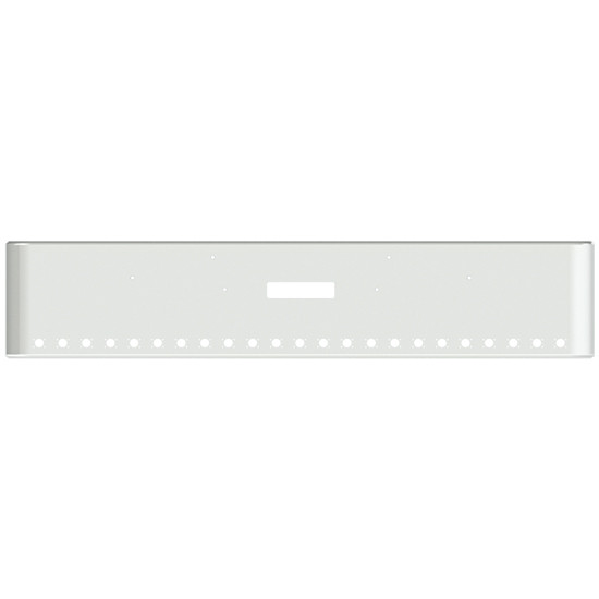 18 Inch Chrome Steel Texas Square Rolled End Bumper With Mounting And Tow/Hitch Holes 23 M3 Or P3 Light Holes For Freightliner Fld Classic, 1200 Series 2002-2007