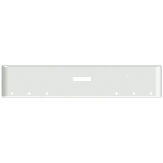 18 Inch Chrome Steel Texas Square Rolled End Bumper With Mounting And Tow/Hitch Holes 6 M1 Millennium Light Holes For Freightliner Fld Classic, 1200 Series 2002-2007