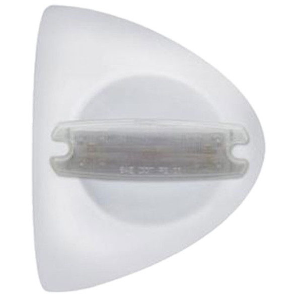 Chrome Plastic 12 LED Headlight Turn Signal Cover - Amber LED/ Clear Lens For Peterbilt 357, 365, 367, 378 SBA/SFA, 379