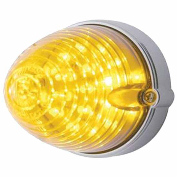 19 LED Grakon 1000 Marker/ Auxiliary Light Flush Mount Kit W/ Beehive Style Lens - Amber LED/ Amber Lens