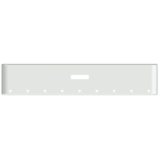 22 Inch Chrome Steel Texas Square Bumper With Mounting And Tow/Hitch Holes 9 M3 Or P3 Light Holes For Freightliner Fld Classic, 1200 Series 2002-2007