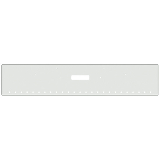 18 Inch Chrome American Eagle Square Bumper With Mount, Tow , 25 Rnd 3/4 Inch And End 1 Rnd 3/4 Inch Light Holes For Freightliner Classic 120, Xl 132