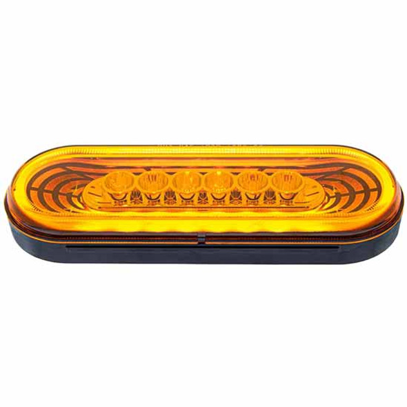 22 LED 6 Inch Oval Abyss Turn Signal Light - Amber LED/ Amber Lens