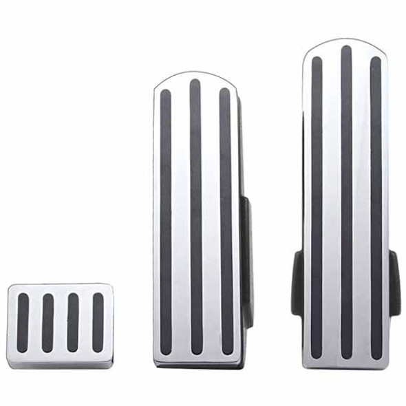 Billet Aluminum Pedal Set W/ Black Rubber Inserts For Kenworth W900L, T800, T600