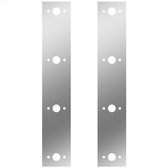 Stainless Steel Front Panels W/ P3 Light Holes For Kenworth W900B, W900L