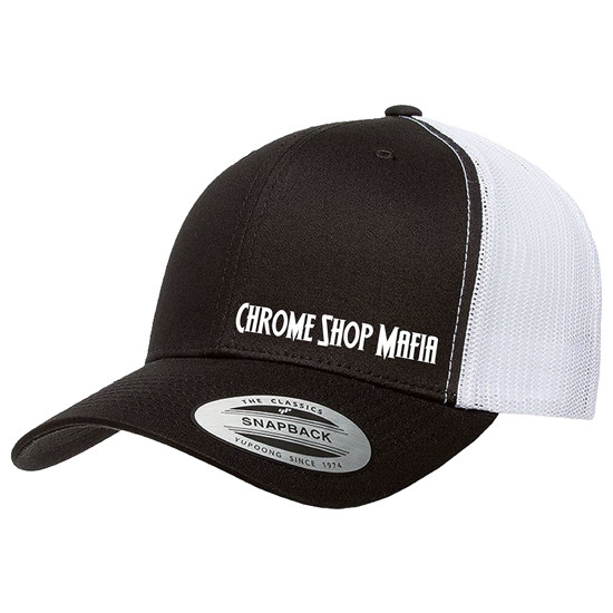 Chrome Shop Mafia Black Hat With White Mesh Back