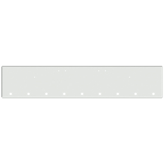 18 Inch Chrome American Eagle Square End Bumper With 9 M3 - P3 Light Holes For Freightliner Classic 120, 132