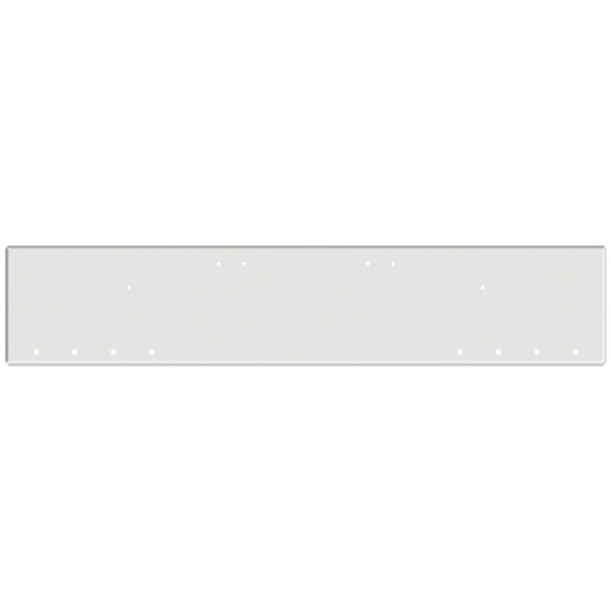 20 Inch Chrome American Eagle Square End Bumper With 8 Rnd 3/4 Inch And End 1 Rnd 3/4 Inch Light Holes For Freightliner Classic 120, 132