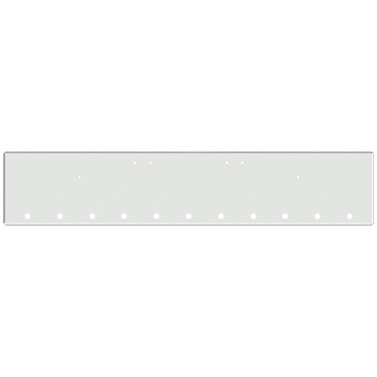 22 Inch Chrome American Eagle Square End Bumper With 11 M1 - P1 Light Holes For Freightliner Classic 120, 132