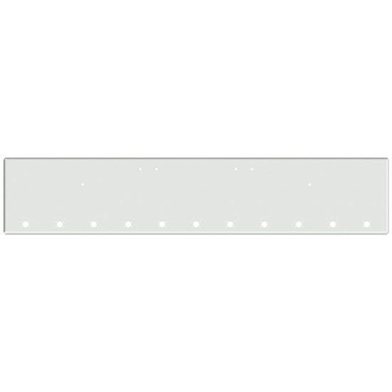 22 Inch Chrome American Eagle Square End Bumper With 11 M3 - P3 Light Holes For Freightliner Classic 120, 132