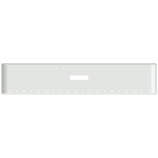 18 Inch Chrome Steel Texas Square Rolled End Bumper With Mounting And Tow/Hitch Holes 20 - 3/4 Inch Light Holes For Freightliner Classic 1400 Series 2002-2007