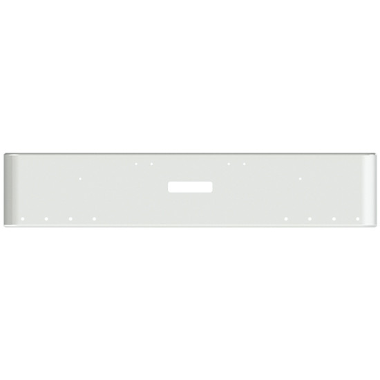 18 Inch Chrome Steel Texas Square Rolled End Bumper With Mounting And Tow/Hitch Holes 8 - 3/4 Inch Light Holes For Freightliner Classic 1400 Series 2002-2007