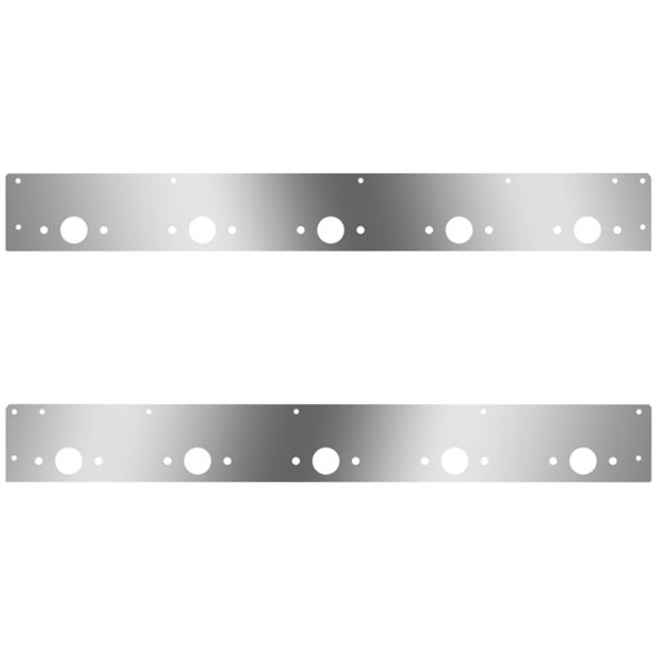 Stainless Steel Cab Panels W/ 10 P1 Light Holes For Kenworth T800, W900