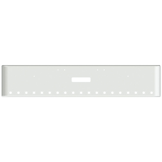 20 Inch Chrome Steel Texas Square Bumper With Mounting And Tow/Hitch Holes 19 M3 Or P3 Light Holes For Freightliner Classic 1400 Series 2002-2007