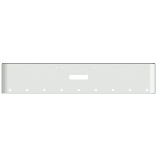 20 Inch Chrome Steel Texas Square Bumper With Mounting And Tow/Hitch Holes 9 M3 Or P3 Light Holes For Freightliner Classic 1400 Series 2002-2007