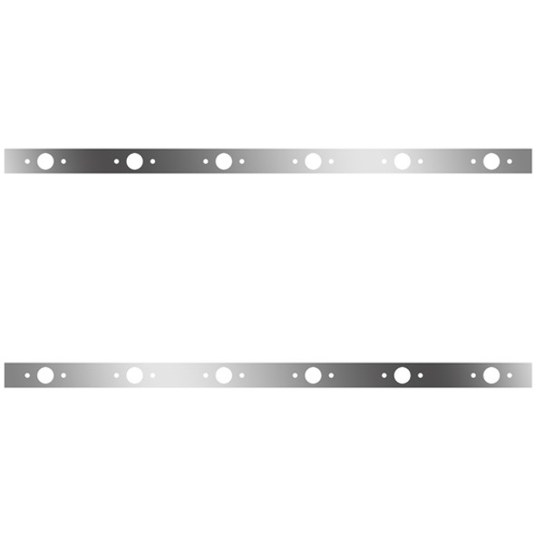72 Inch Stainless Steel Sleeper Panels W/ 12 P1 Light Holes For Kenworth T800, W900