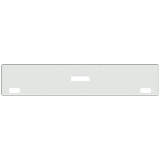 22 Inch Chrome Texas Boxed End Bumper With Center Tow, 2 Oval Light Holes For Freightliner Classic 2002-2007-18.88 X 5.13 Mounting