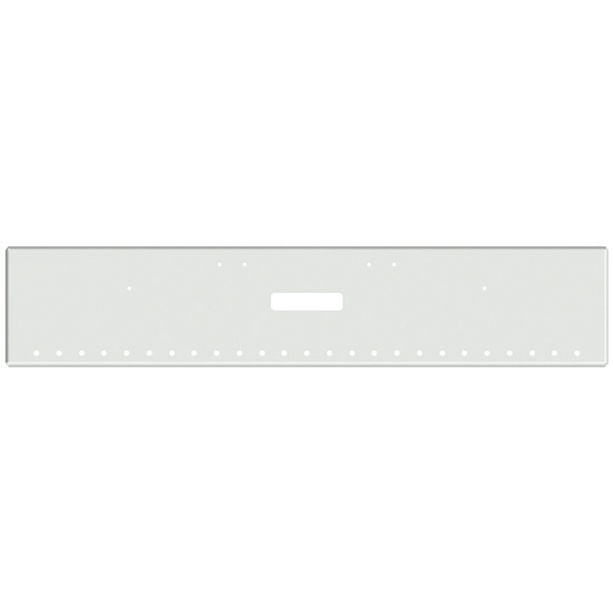 18 Inch Chrome American Eagle Square End Bumper With Tow And 25 Rnd 3/4 Inch Light Holes For Freightliner Classic 120, 132