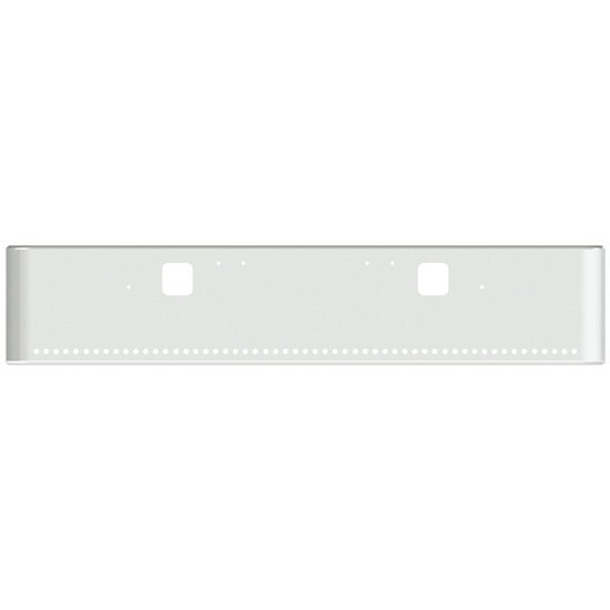 20 Inch Chrome Steel Texas Square Bumper With Mounting And Standard Step Holes 55 - 3/4 Inch Light Holes For Freightliner Classic 1400 Series 2002-2007