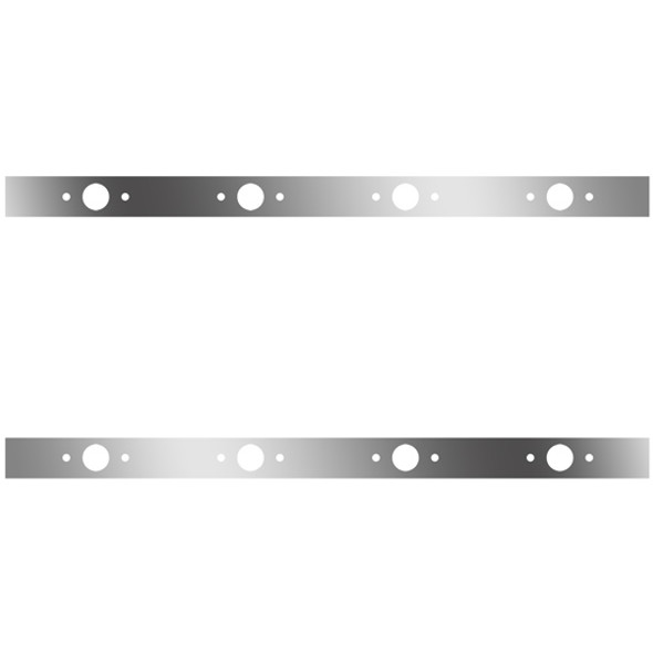 62 Inch Stainless Steel Sleeper Panels W/ 8 P1 Light Holes For Kenworth T800, W900