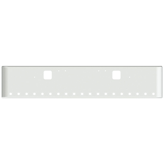 20 Inch Chrome Steel Texas Square Bumper With Mounting And Standard Step Holes 19 M3 Or P3 Light Holes For Freightliner Classic 1400 Series 2002-2007