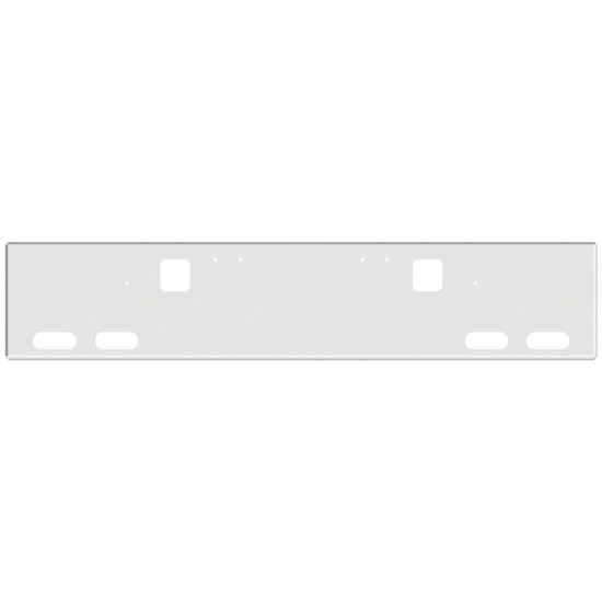 22 Inch Chrome Texas Boxed End Bumper With Hook, 4 Oval Light Holes For Freightliner Classic 2002-2007-18.88 X 5.13 Mounting