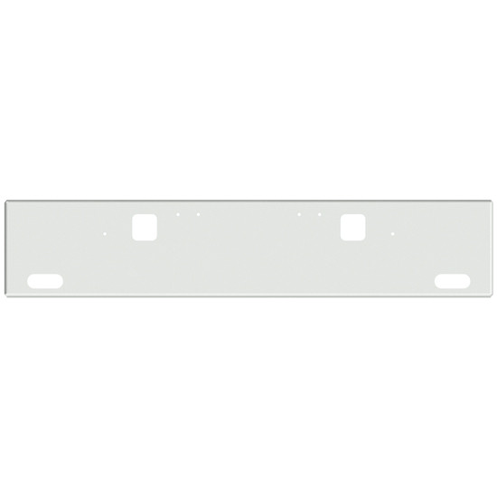 22 Inch Chrome American Eagle Bumper With Hook Holes, 2 Oval Light Holes