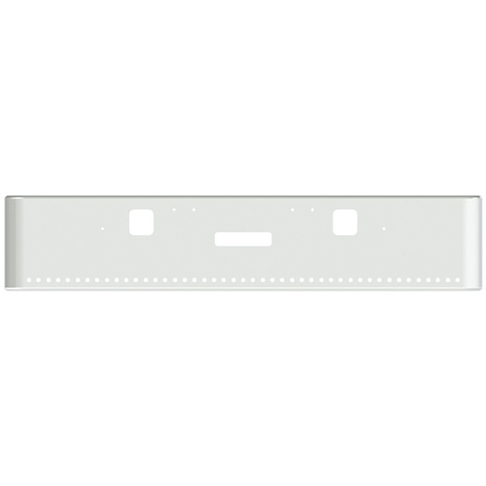 22 Inch Chrome Steel Texas Square Bumper With Mounting, Standard Step And Tow/Hitch Holes 45 - 3/4 Inch Light Holes For Freightliner Classic 1400 Series 2002-2007