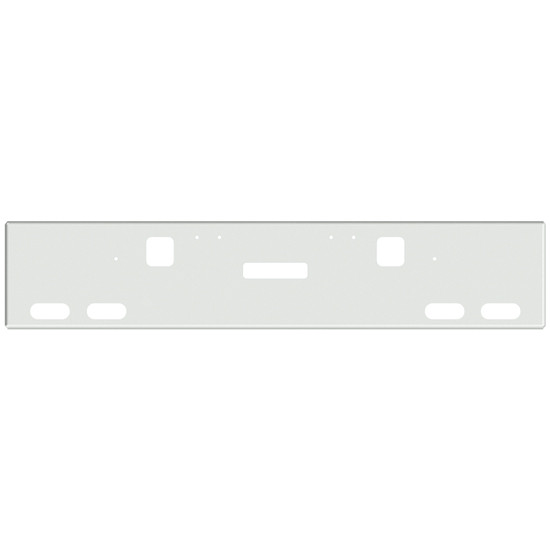 18 Inch Chrome American Eagle Bumper With Tow, Step, 4 Oval Light Holes For Freightliner Classic 120, Xl