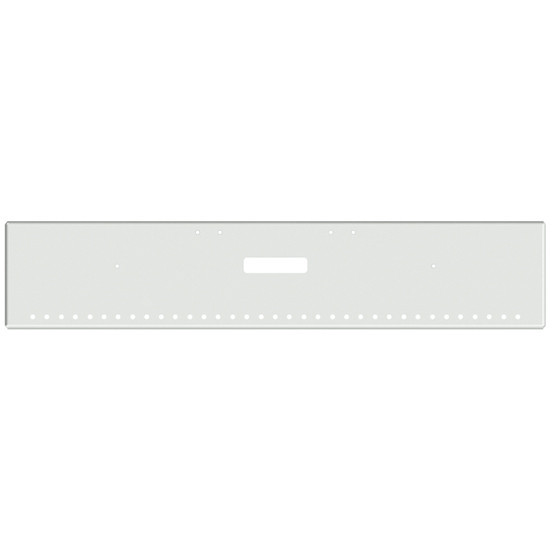 18 Inch Chrome American Eagle Square Corner Bumper With Tow, 35 Rnd 3/4 Inch And End 1 Rnd 3/4 Inch Light Holes For Freightliner Classic 120 And 132