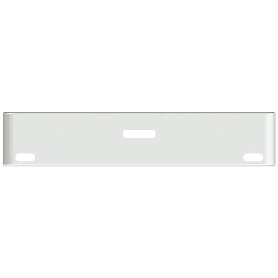 20 Inch Chrome Rolled End American Eagle Bumper With Tow, 2 Oval Light Holes