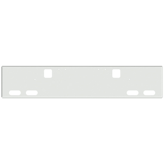 18 Inch Chrome American Eagle Bumper With Hook Holes, 4 Oval Light Holes