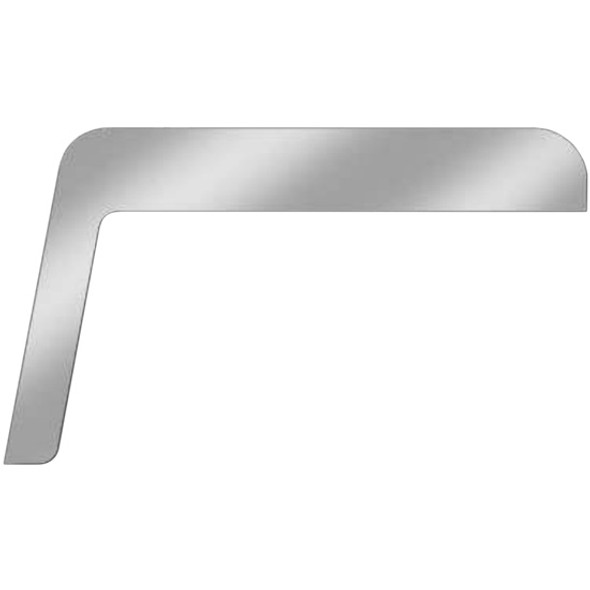 Stainless Steel 4.625 Inch Chop Top Window Panels W/ Deflector For Kenworth T600, T800, W900 Non-Daylite Doors