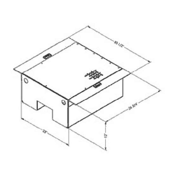 Merritt Aluminum 12 X 23 X 27 Inch In-Frame 4 Battery Box