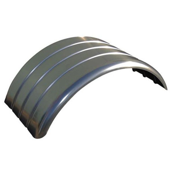 24 X 12.5 X 48 Inch Smooth Aluminum Full Radius Fender W/ Ribs