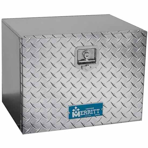 Merritt 18 X 18 X 24 Inch Smooth Aluminum Tool Box With Diamond Plate Single Door