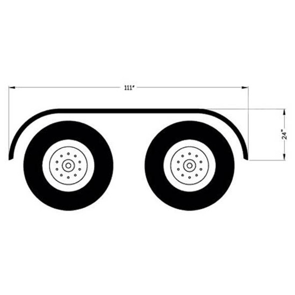 Merritt 111 Inch Smooth Aluminum Full Fender