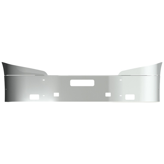 18 Inch Chrome Wrap Around Bumper With Tow, Vent And Fog Light Holes For International Prostar
