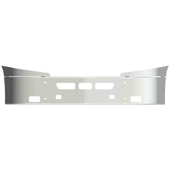 16 Inch Chrome Wrap Around Bumper With Hitch, Vent And Square Fog Light Holes For International Lt Series