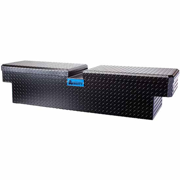 Merritt Aluminum 16 x 20 x 60 Inch Gloss Finish Diamond Plate Aluminum Gull Wing Tool Box W/ Dual Lids