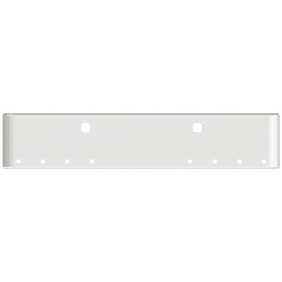 18 Inch Chrome Steel Texas Square Rolled End Bumper With Mounting And Tow/Hitch Holes 8 M3 Or P3 Light Holes For Kenworth W900A 1967-1981