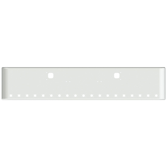 20 Inch Chrome Steel Texas Square Bumper With Mounting And Tow/Hitch Holes 19 M3 Or P3 Light Holes For Kenworth W900A 1967-1981