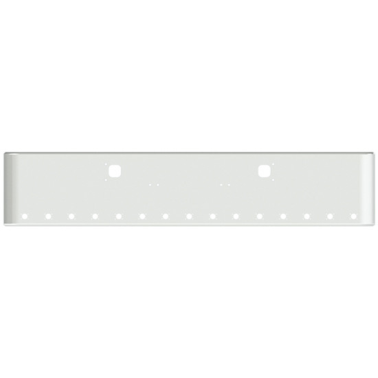 20 Inch Chrome Steel Texas Square Bumper With Mounting And Tow/Hitch Holes 15 M3 Or P3 Light Holes For Kenworth W900A 1967-1981