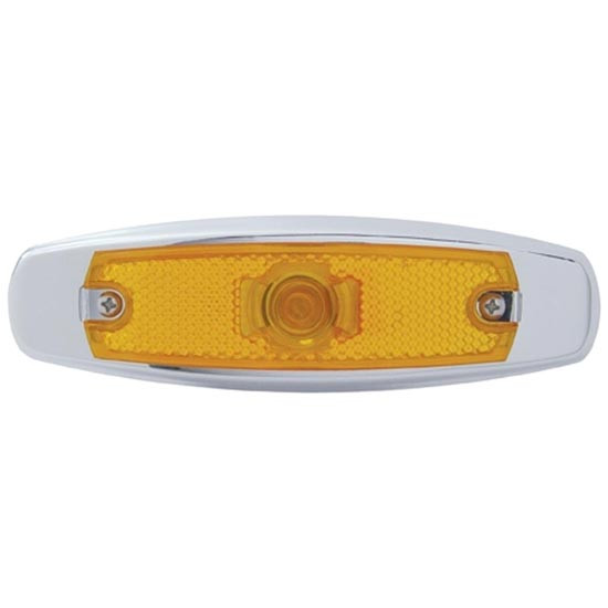 Amber Rectangular Clearance & Marker Light W/ 1 Bulb For Peterbilt
