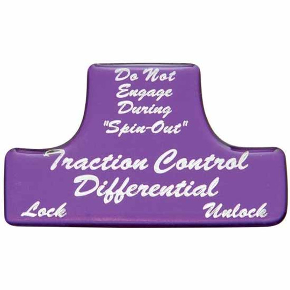 Glossy Purple Traction Control Differential Switch Guard Sticker For Freightliner