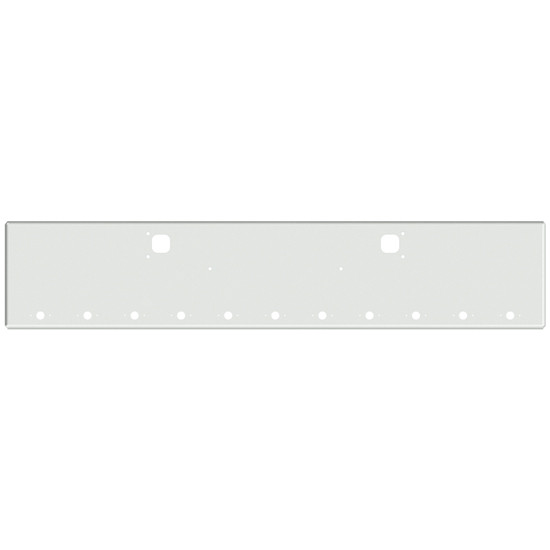 22 Inch Chrome Texas Boxed End Bumper With Tow And 11 M1 - P1 Light Holes For Kenworth W900B, W900L