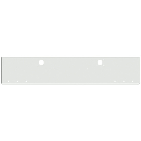 20 Inch Chrome American Eagle Boxed End Bumper With Tow And 6 Round 3/4 Inch Light Holes In Face For Kenworth W900B, W900L