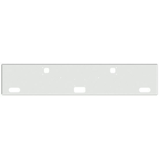 20 Inch Chrome American Eagle Boxed End Bumper With Step, Tow, 2 Oval Light And License Plate Holes For Kenworth W900B, W900L