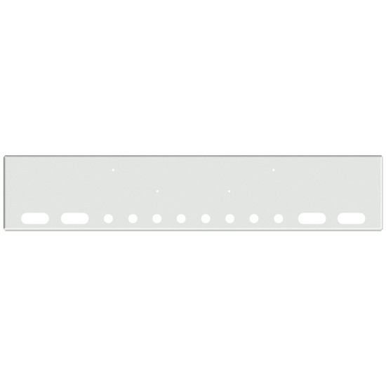 18 Inch Chrome Texas Boxed End Bumper With 4 Oval And 8 - 2 Inch Light Holes For Kenworth W900B