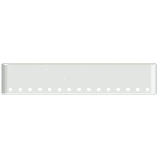 18 Inch Chrome Texas Rolled End Bumper With 15 - 2 Inch Round Light Holes For Kenworth W900B